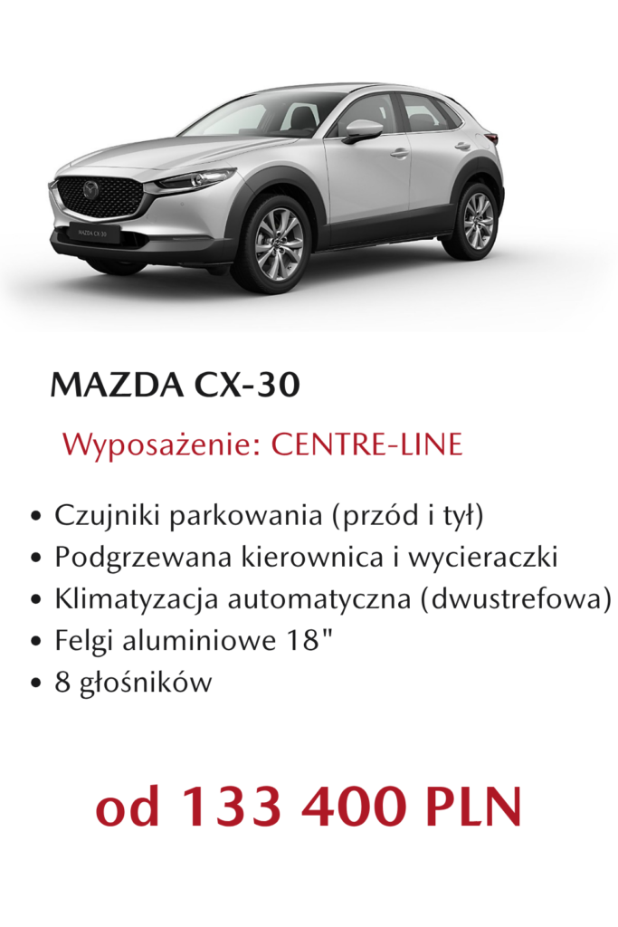 Mazda CX-30 cennik Centre-Line
