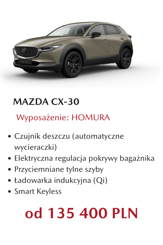 Mazda CX-30 cennik Homura
