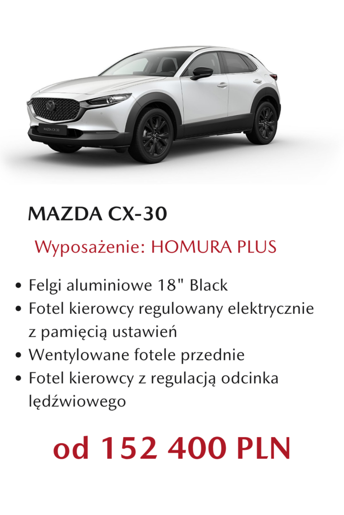 Mazda CX-30 cennik Homura Plus