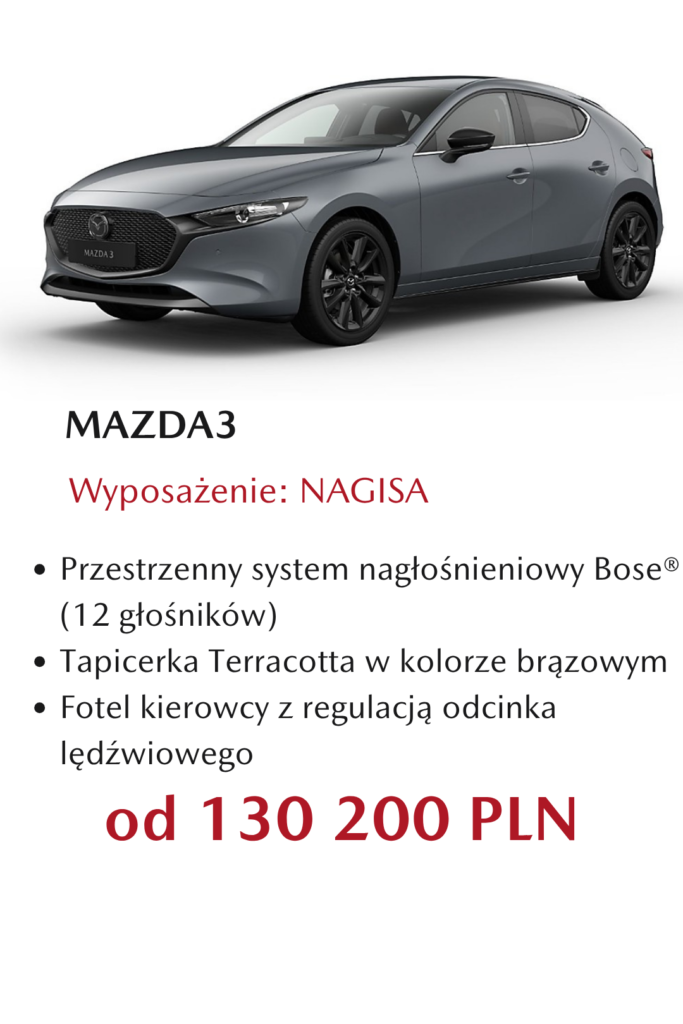 Mazda3 cennik Nagisa