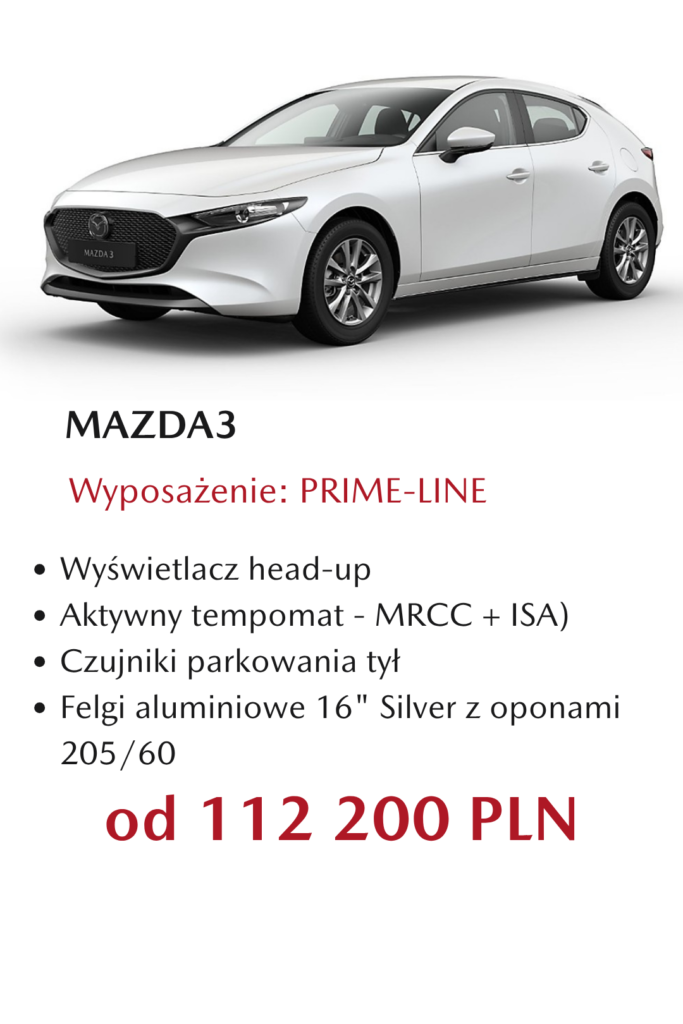 Mazda3 cennik Prime-Line