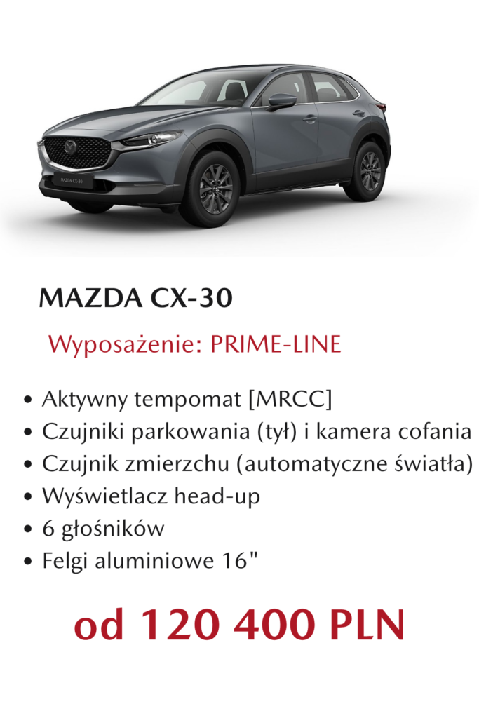 Mazda CX-30 cennik Homura